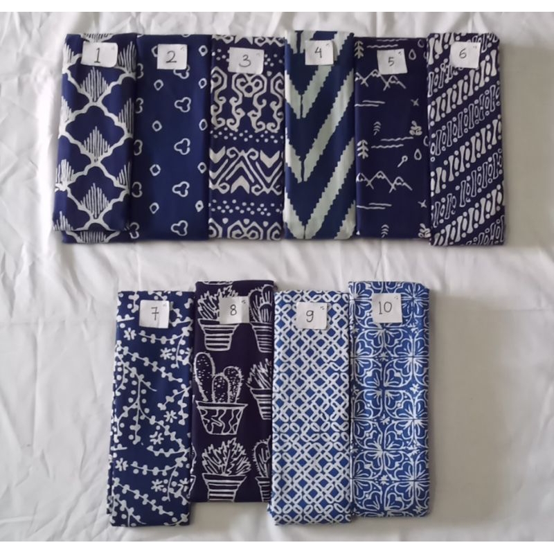 batik cap.biru elektrik