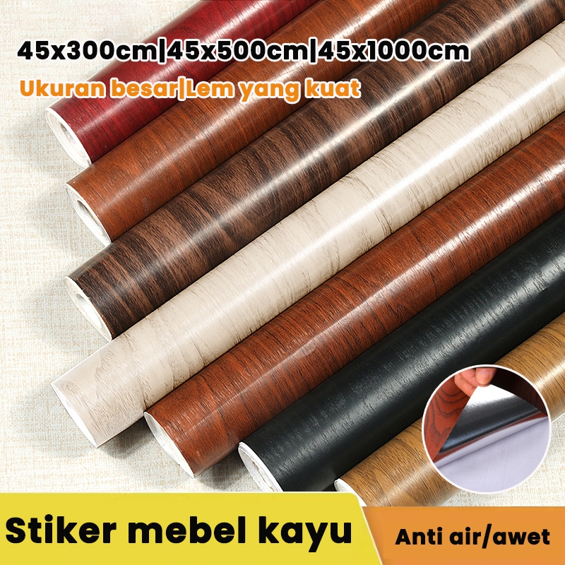 【mahal】stiker kayu stiker motif kayu walpaper dinding serat kayu wallpaper meja kayu anti air