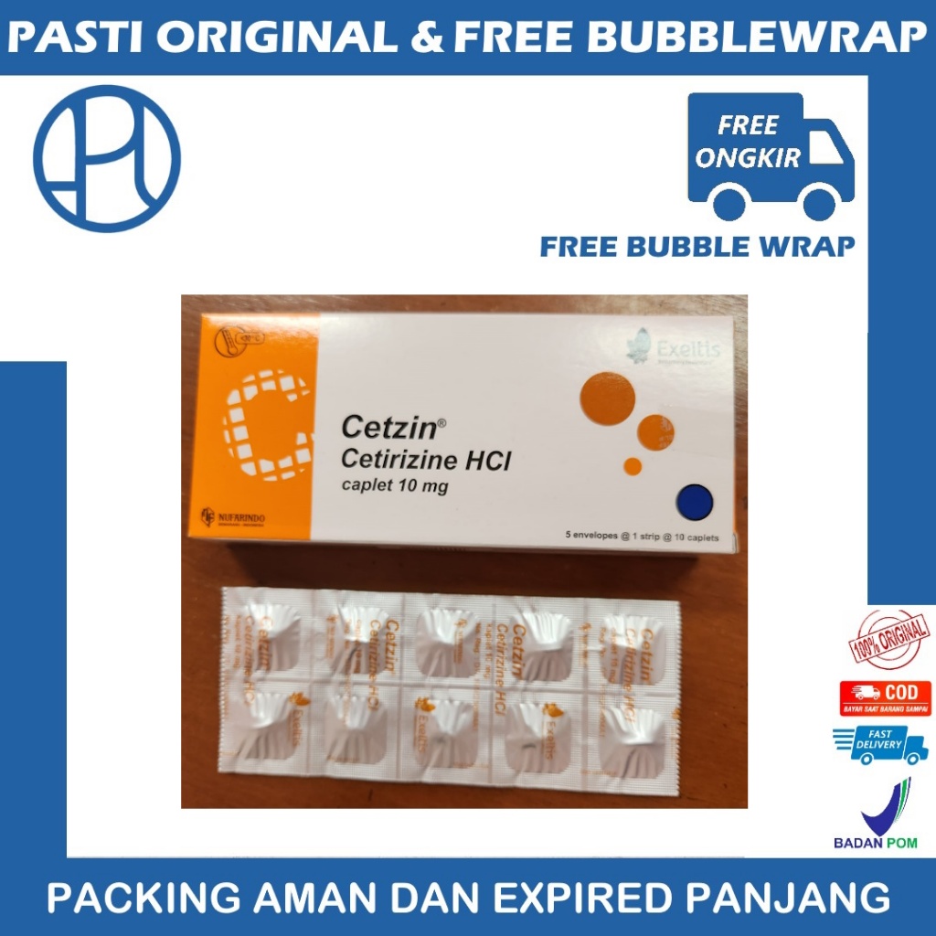 CETZIN CETIRIZINE HCI 10MG PER STRIP 10 KAPLET