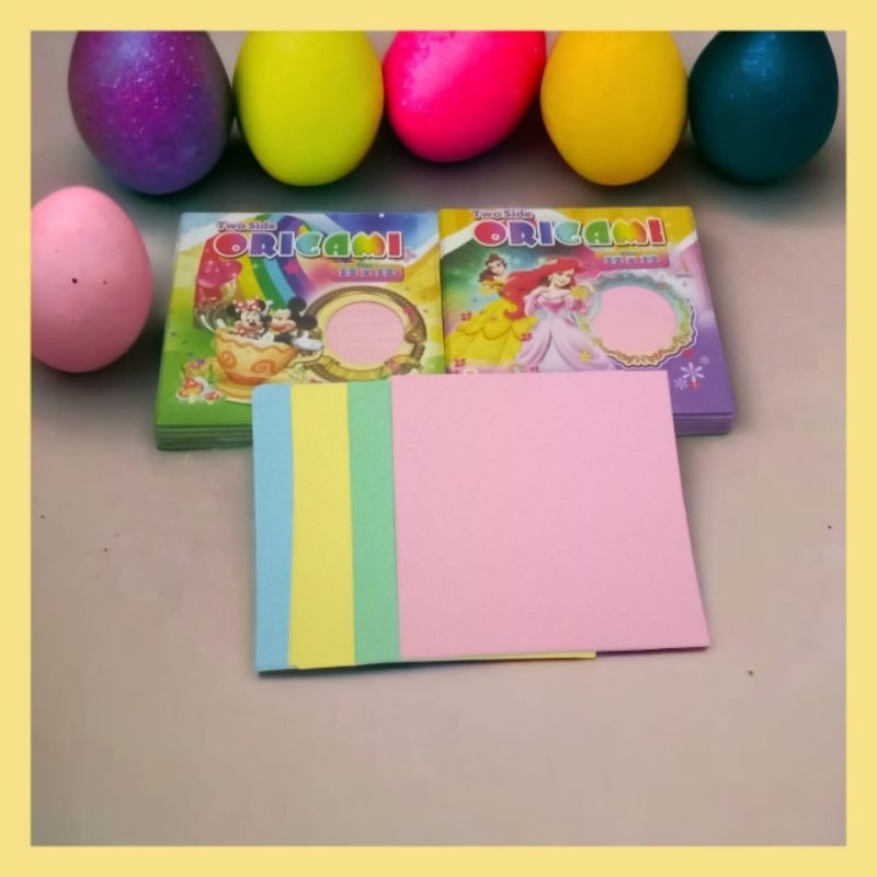 

Kertas lipat warna 2sisi/kertas lipat origami new star box 12x12