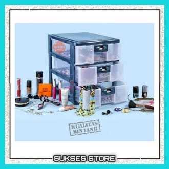 Laci Container A4 3 Susun / Laci Susun Container Serbaguna / Rak Susun Kotak Obat Dokumen Surat