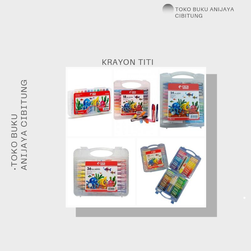 

KRAYON TITI ISI 12, 18, 24, 26, DAN 55 WARNA Stationery