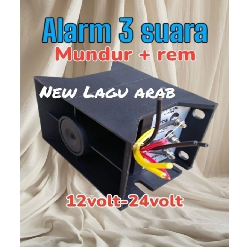 RB Alarm Mundur Wruu Prii Prii 3 Suara/Back Horn Alarm Atret & Rem Mobil Truck/Bus