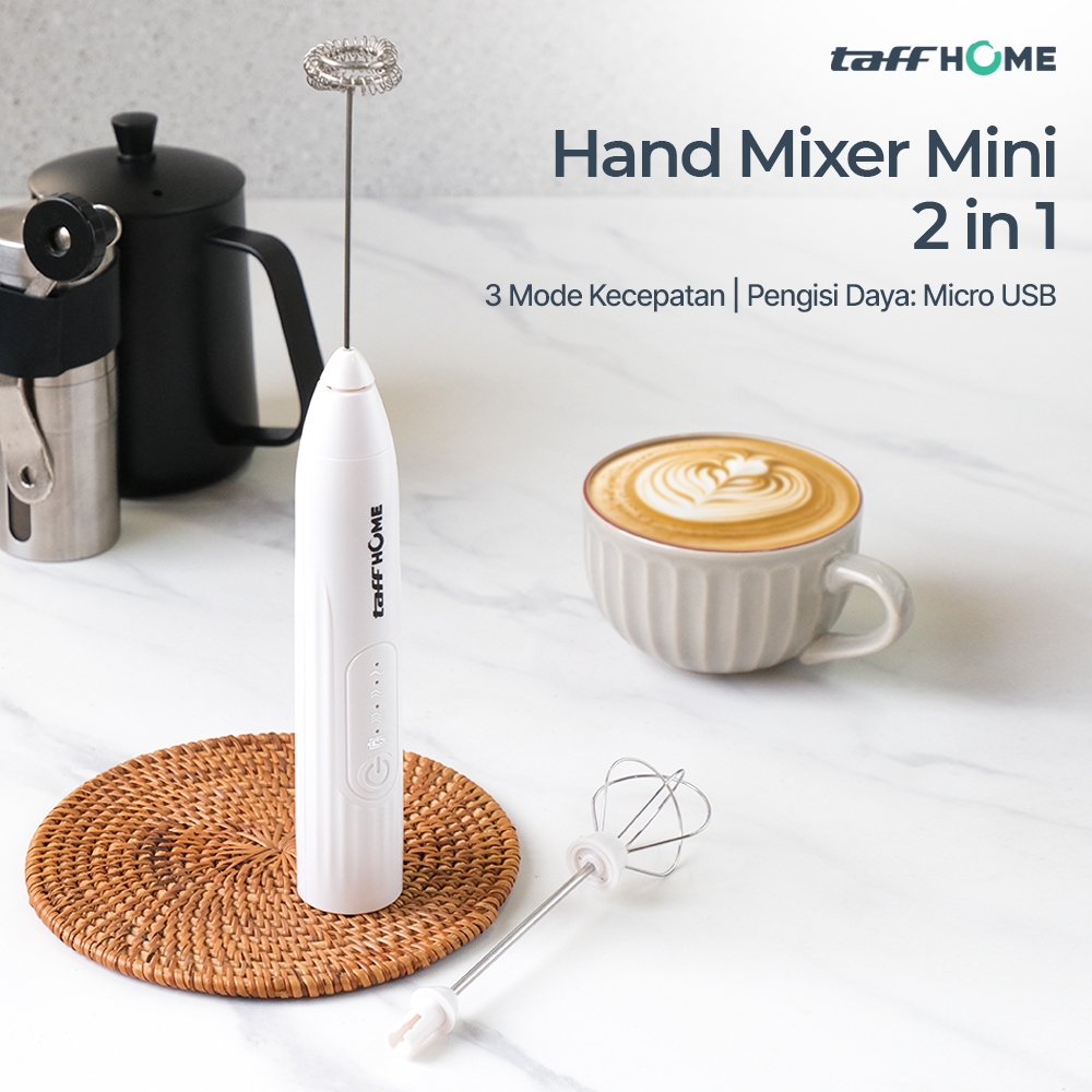 Hand Mixer Mini 2in1 Pengocok Telur Milk Frother USB Charger