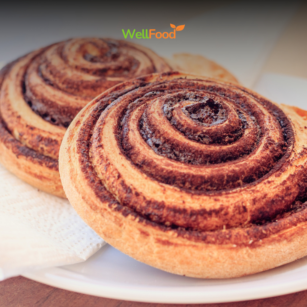 

CHinnamon Rolls WellFood. Camilan healthy low carb cakery snack diet, snack diabet, snack sehat