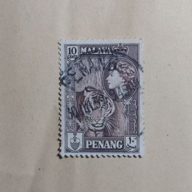 

prangko malaya 10 cent penang