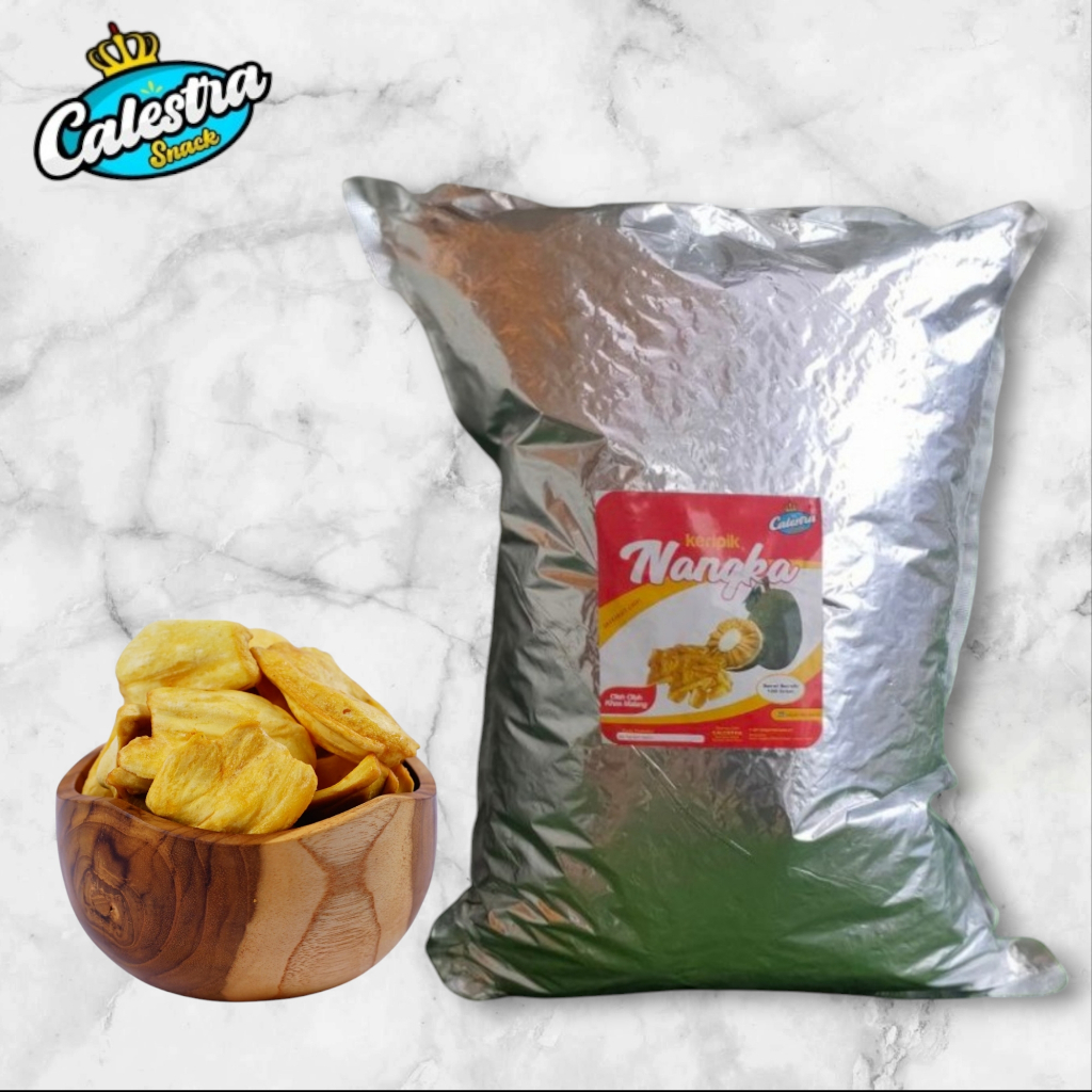 

Keripik Nangka Super Calestra Snack 1KG - Camilan Renyah Manis untuk Semua