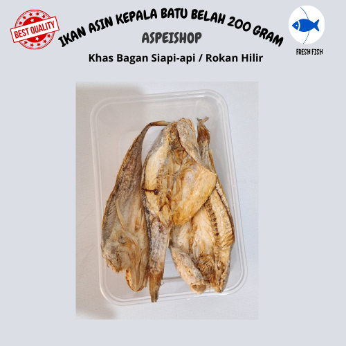 

IKAN ASIN KEPALA BATU BELAH/IKAN BATU BELAH 200 GRAM