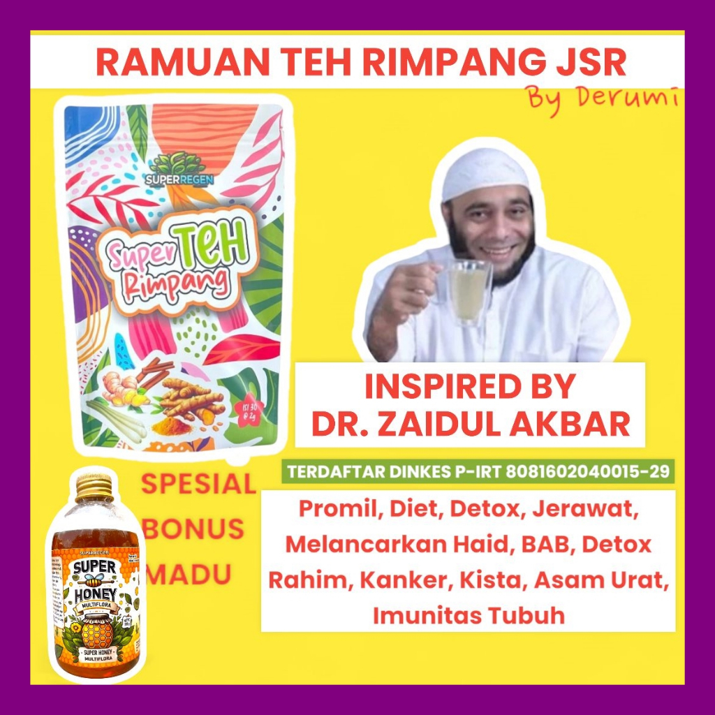 

Teh Rimpang BPOM ala JSR | Teh Celup Rempah | Teh Diet Detox | Pelangsing Herbal | Imunitas | SEDUH SYIFACARE Teh Rimpang | Teh Celup Rimpang JSR | Teh Kunyit Jahe Serai Lengkuas 30 Tea Bag | Paket Minum 40x (2 Pcs) Teh Rimpang BPOM Syifacare