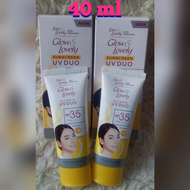 Glow & Lovely/ fair&lovely/ sunscreen lovely/ krim serum sunscreen lovely/ sanskrin lovli