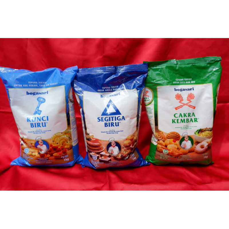 

[READY] Tepung Terigu Kunci Biru / Segitiga Biru / Cakra kembar