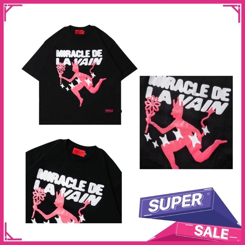 Chambre de la vain X Miracle Oversized tee Miracle de la Vain - Mirchamb Black L
