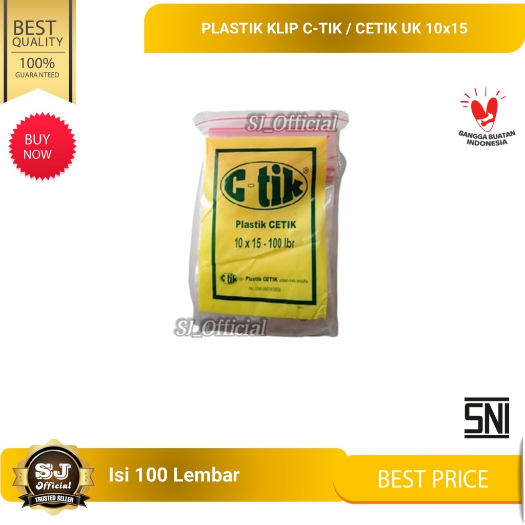 

PLASTIK KLIP C-TIK / CETIK UK 10x15 ISI 100LBR