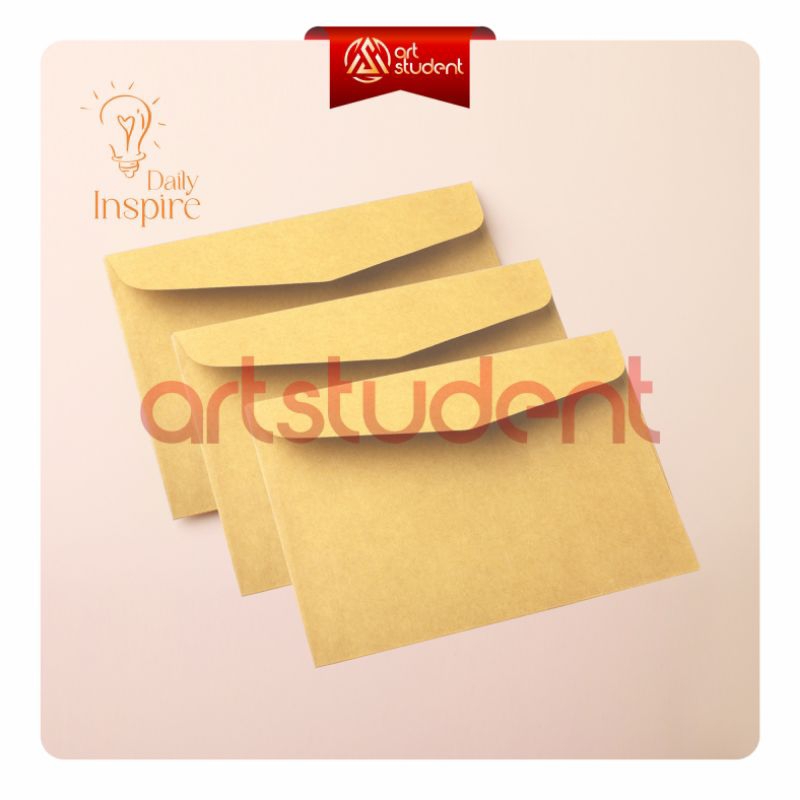 AMPLOP B7 KRAFT / AMPLOP POLOS VINTAGE / AMPLOP UNDANGAN KECIL / AMPLOP COKLAT MURAH