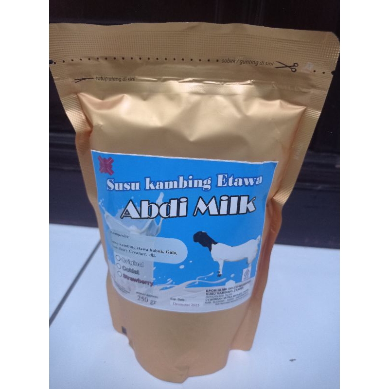 

Susu Kambing Etawa Bubuk Abdi Milk Grade 1 Kemasan Pouch 250 Gram