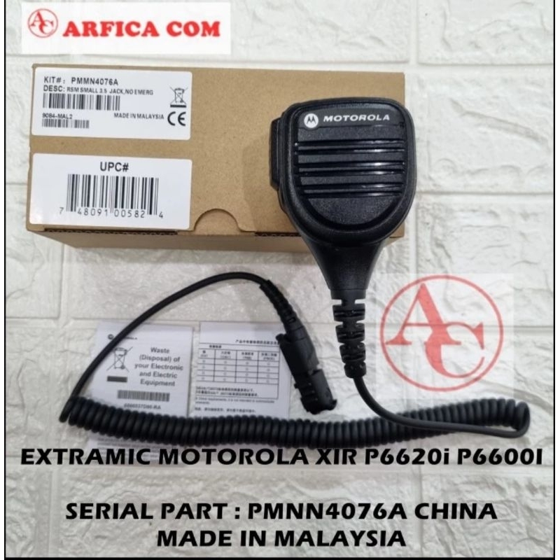EKTRAMIK MOTOROLA XiR P6620i P6600i EXTRA MIC HT MOTOROLA XIR P6620