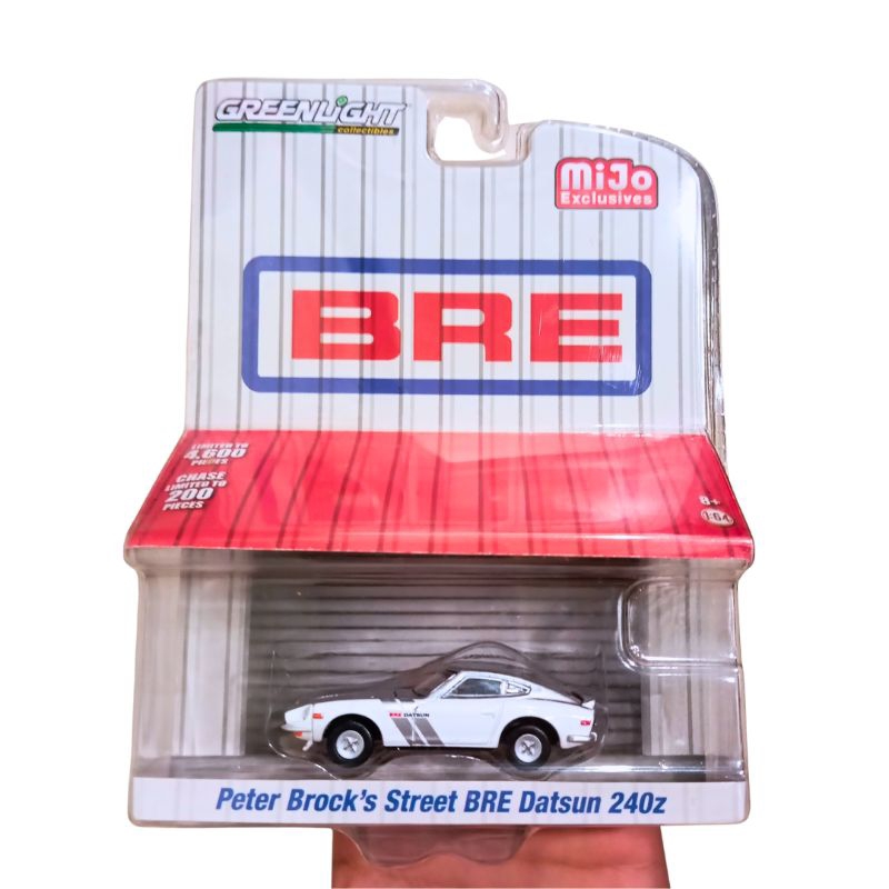 GREENLIGHT 1971 DATSUN 240Z - 1/64 BRE Edition Mijo Peter Brock's Street diecast mobil-mobilan kolek