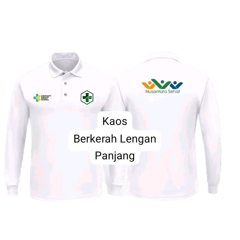 KAOS BERKERAH LENGAN PANJANG NUSANTARA SEHAT KEMENTRIAN KESEHATAN REPUBLIK INDONESIA