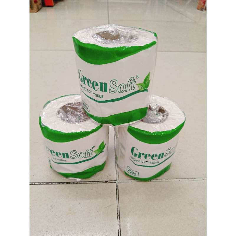 Green soft tissue gulung 200sheet