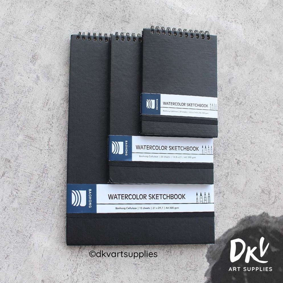 

KODE A76A Waterlor Sketchbook Baohong Cellulose 3gsm A6 A5 A4