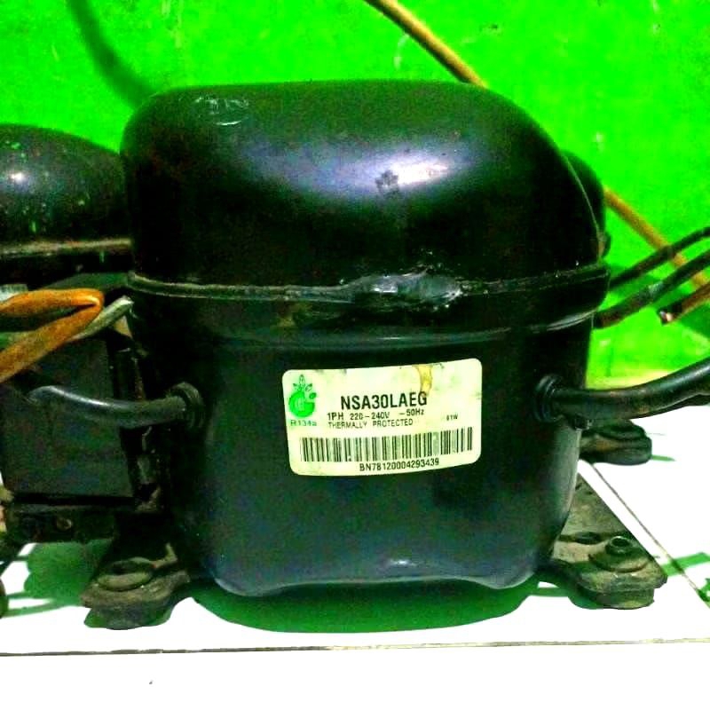 KOMPRESOR KULKAS 1 PINTU / KULKAS MINI / DISPENSER # COMPRESOR 1/8 , 1/10 PK # COMPRESSOR MESIN  SEK