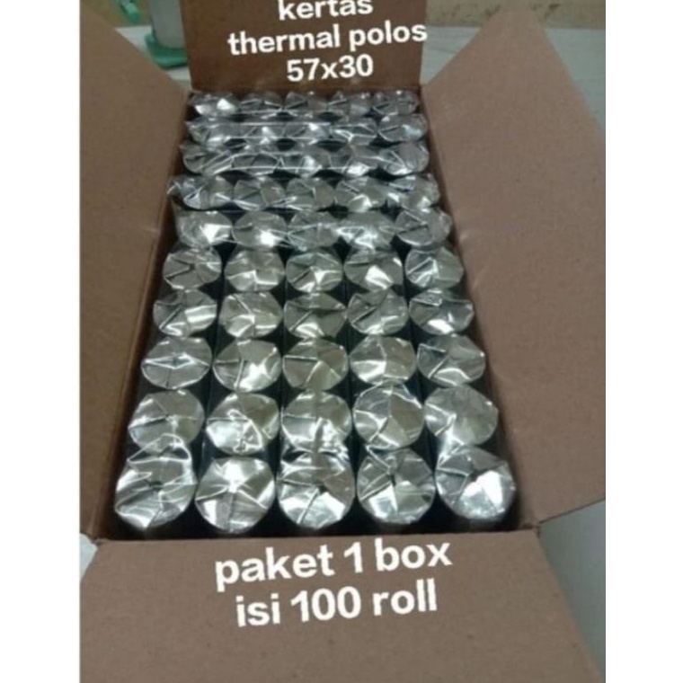 

Spesial Sale Kertas kasir thermal edc bluetooth murah 5857x3mm paket 1 roll 1 dust
