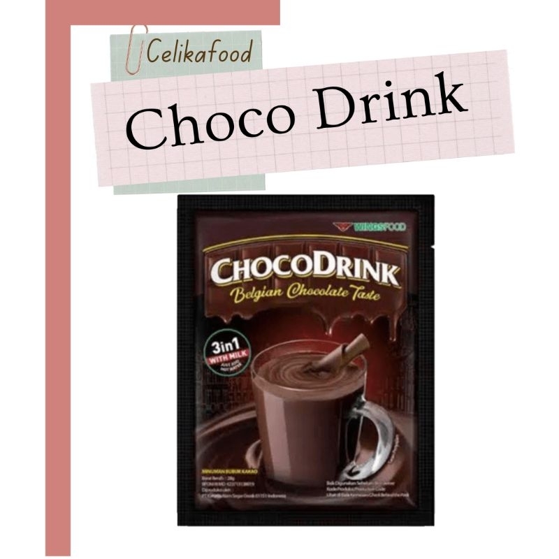 

Choco Drink 3in1 28gr Sachet Minuman Cokelat Instan Belgian Chocolate Coklat