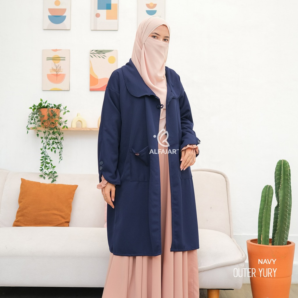 Alfajar - Cardigan Outerwear Muslimah Syari Kekinian YURY
