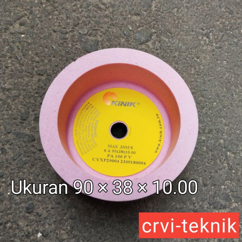 Kinik Batu Gerinda Mangkok Ukuran PA 100 V 6A 90 × 38 × 10.00 Kinik Batu Gerinda