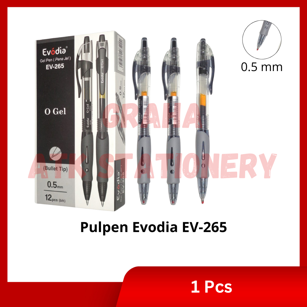 

[1 Pcs] Pulpen Evodia EV-265 / O Gel / Gel Pen 0.5mm Evodia EV-265