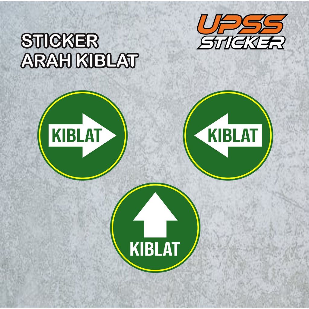 

STIKER VINYL PETUNJUK ARAH KIBLAT LINGKARAN LAMINASI GLOSSY