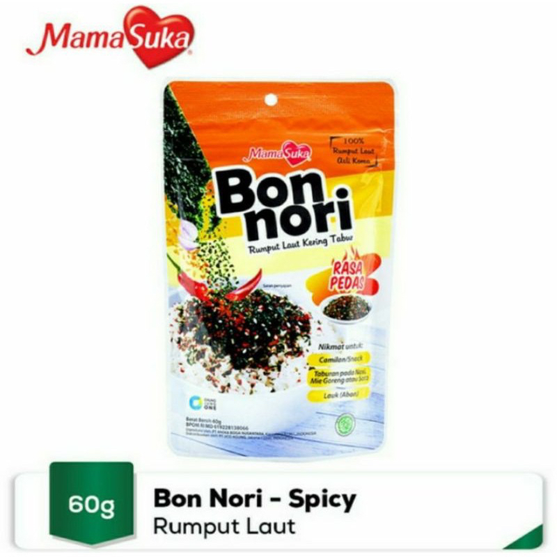 

Mama Suka Gim Bori Rumput Laut Kering Tabur Rasa Pedas 60 gr