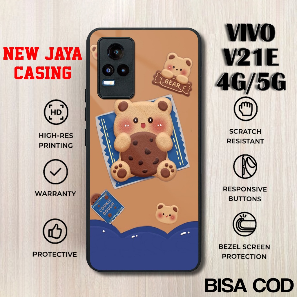 Casing Vivo V21E 4G 5G Terbaru Bear Hardcase Softcase Glossy Termurah Case Vivo V21E 4G 5G Terlaris