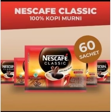 Nescafe Classic 60 sachet/ Kopi classic Nescafe classic sachet 2gr/ coffee Nescafe Classic sachet