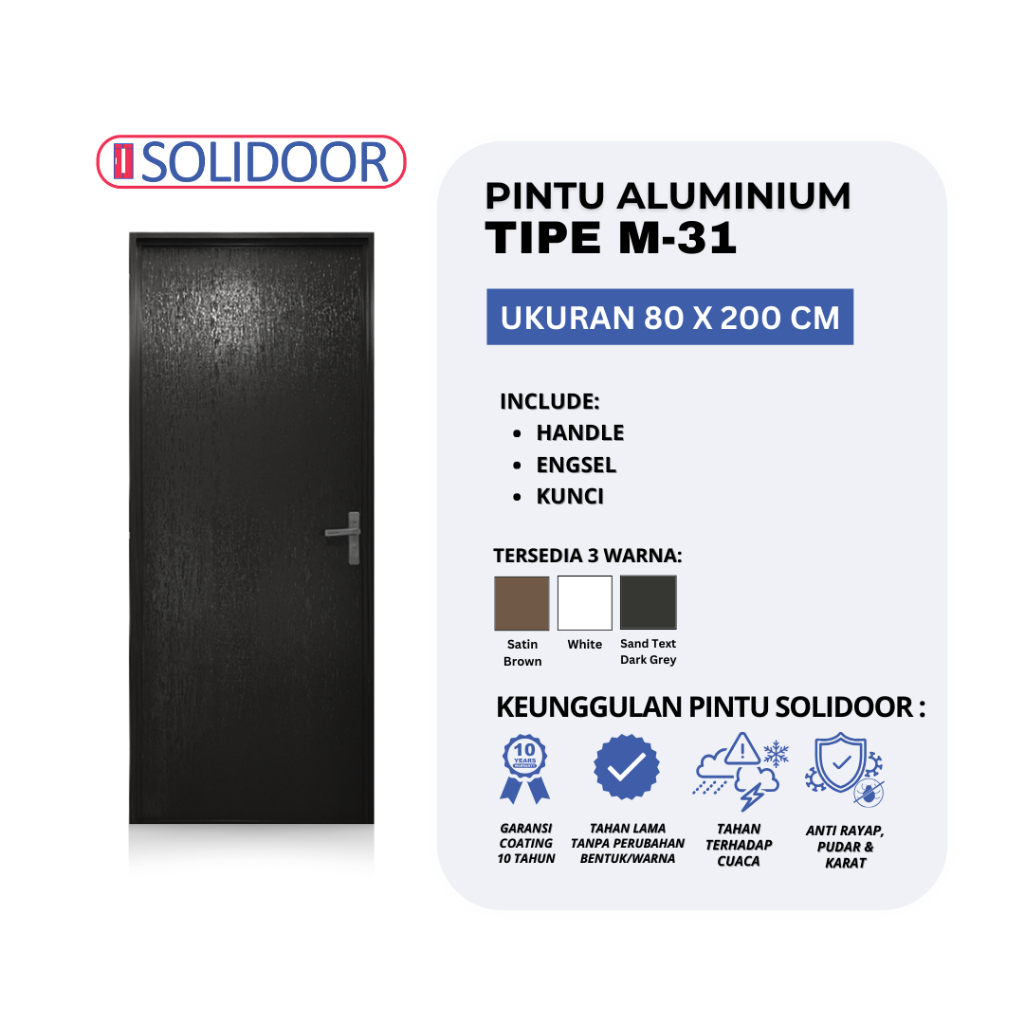 Pintu Aluminium SOLIDOOR M-31