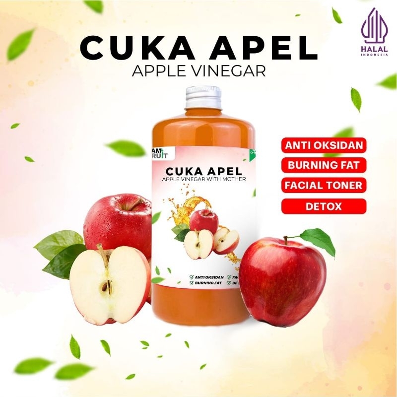 

Cuka Apel Premium 500ML With The Mother - Cuka Apel Original - Apple Cider Vinegar - Diet Detoks - Cuka Apel Murni