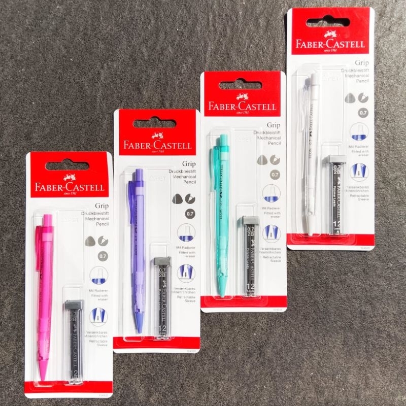 

Pensil Mekanik Mechanical Pencil Faber Castell Grip 0.7mm ( Set ) [ Original ]