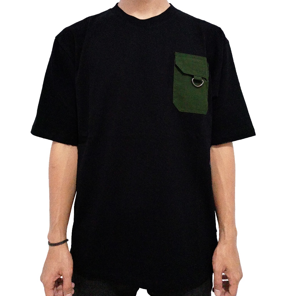 Ghostarmy T-Shirt Oversize Saku Parasut | Kaos Pria | Kaos Oversize