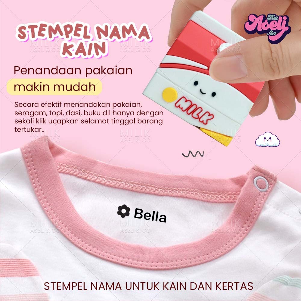 

tyvf Stempel Nama Custom dengan bentuk Unik, Cocok untuk Kain & Kertas, Terjangkau