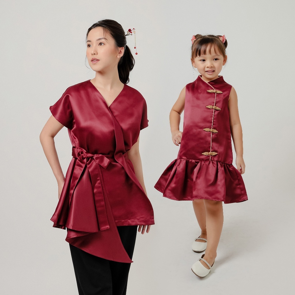 ZIEL KIDS - Hui Dress | CNY Collection | Dress Perempuan Mom & Girl | Chinese New Year