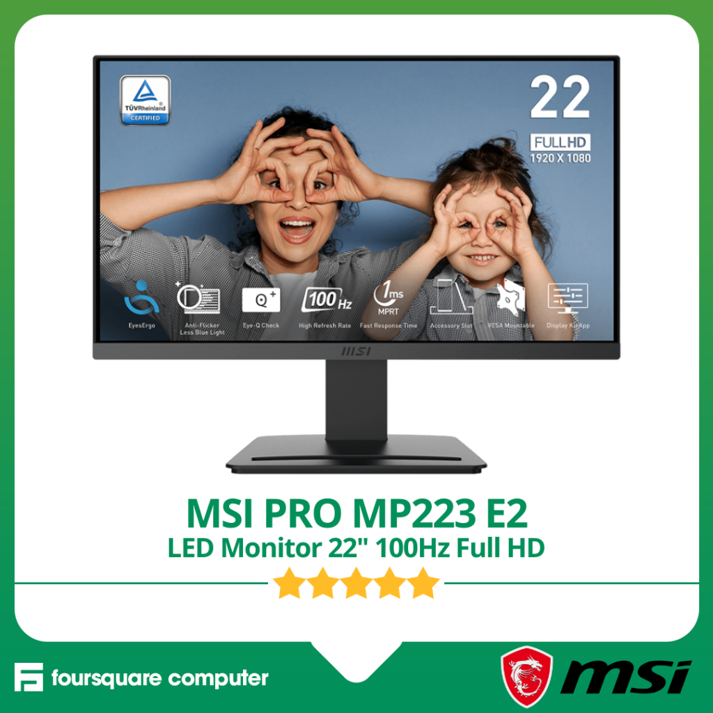 LED Monitor MSI PRO MP223 E2 22 Inch VA Full HD 100Hz