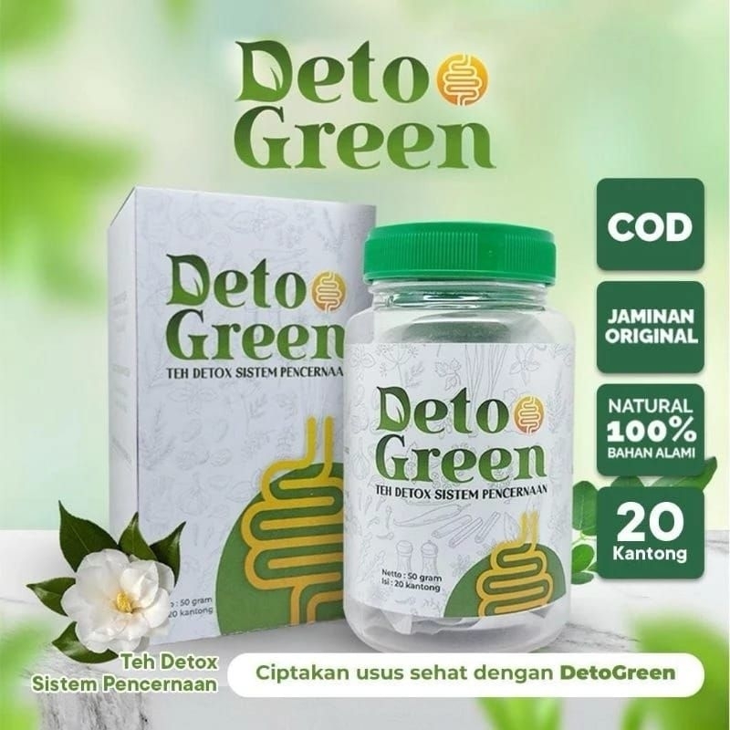 1 Box ORI GREEN Teh Detok Deto Green Pembersih usus Sekaligus Pelangsing 100% Ampuh mencegah