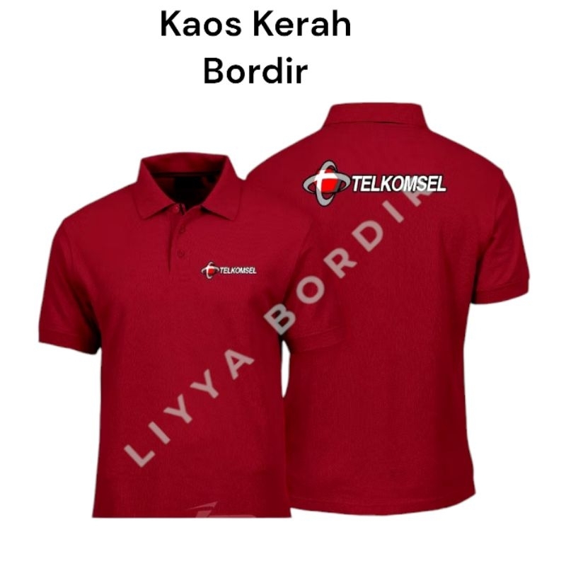 Kaos Kerah Telkomsel Kaos Polo Telkomsel Baju Telkomsel Lengan Pendek