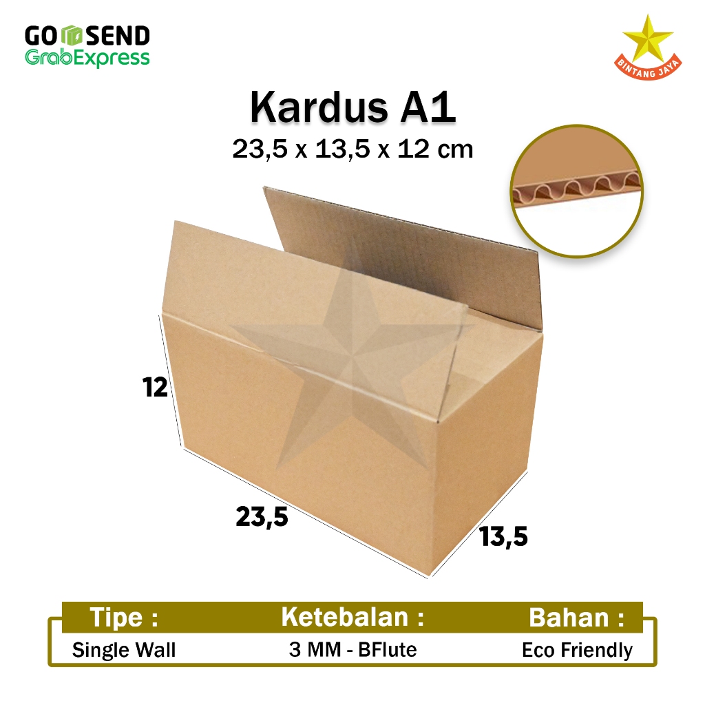 

23,5x13,5x12cm kardus box packaging packing POLOS BARU