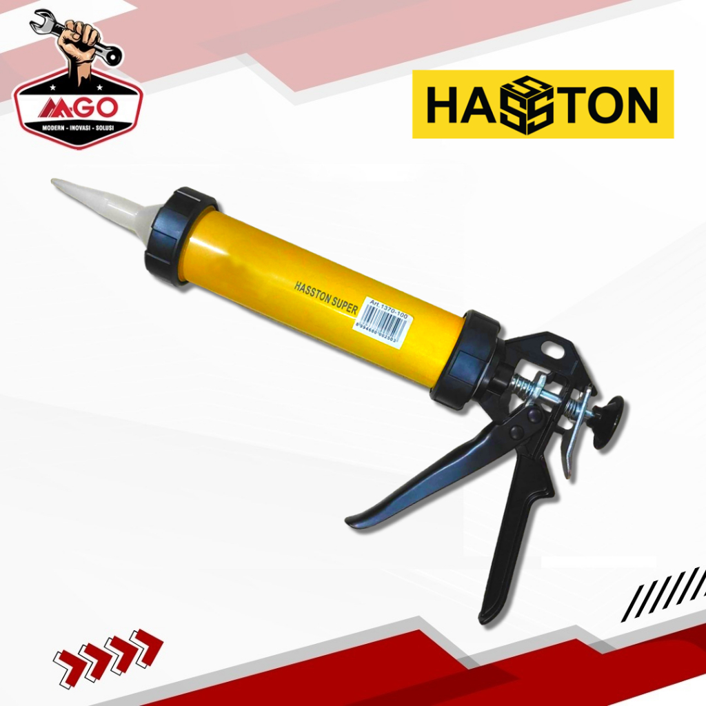 Gagang Lem Tembak / Tembakan Lem Silikon / Caulking Gun Model Tabung 9 Inch PROHEX / HASSTON