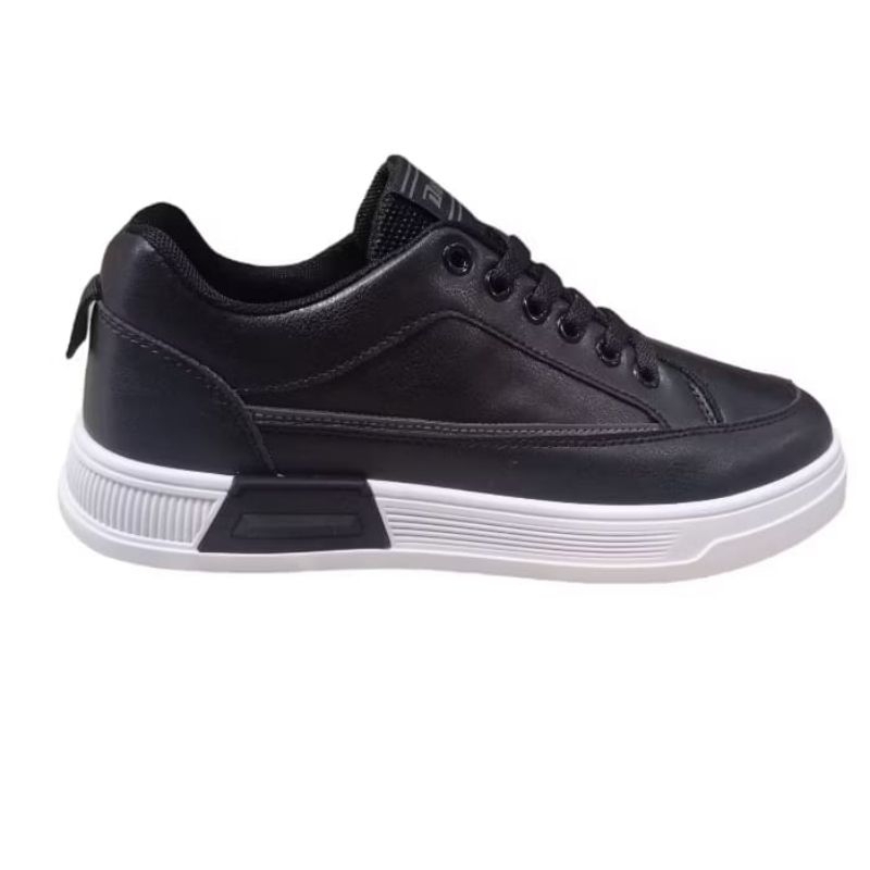 Sepatu Sneakers Casual Duff Winton - Hitam/Putih