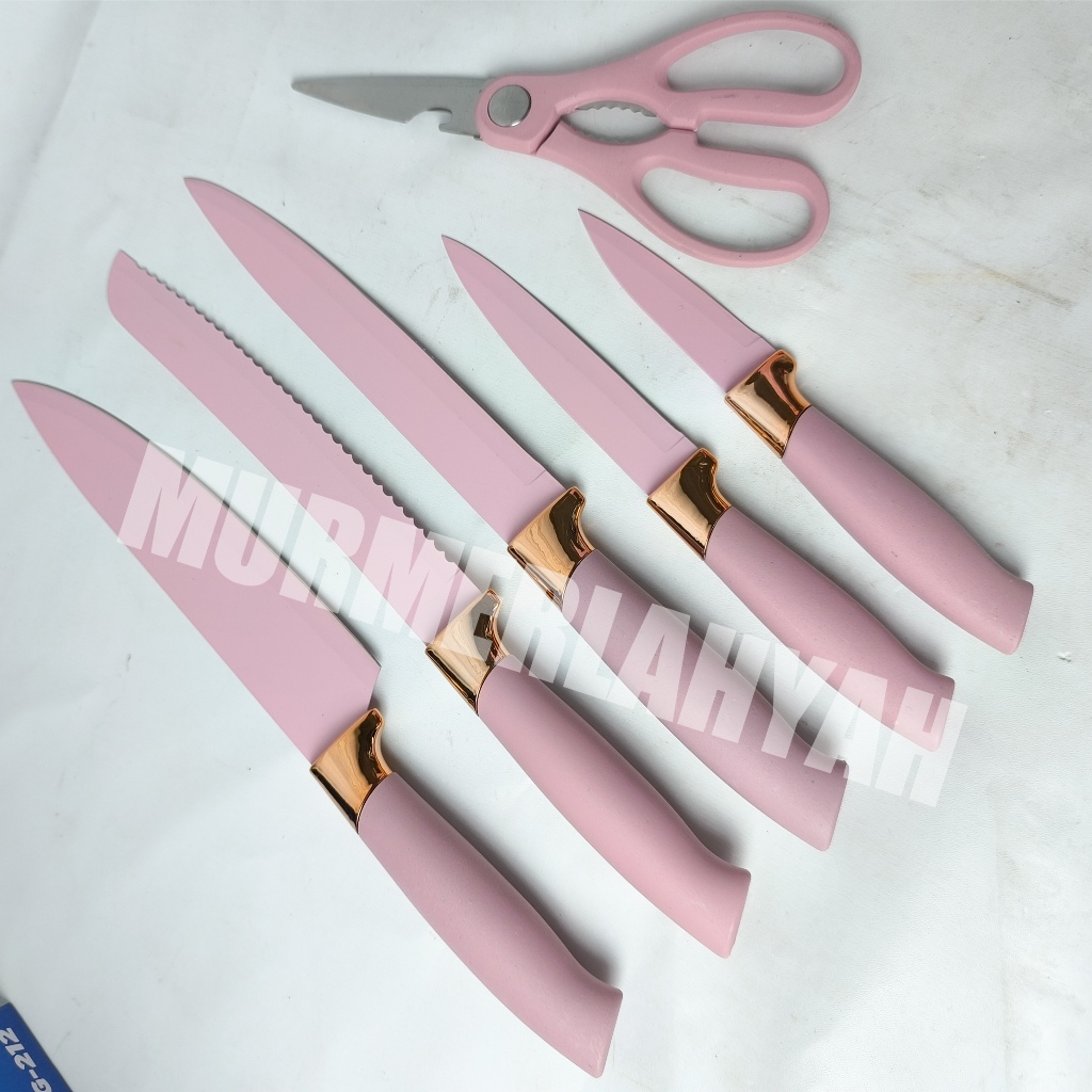 PISAU SET GSF 212 PISAU DAN SUTIL SILIKON SPATULA / SET PISAU GUNTING TALENAN  KITCHENWARE SET