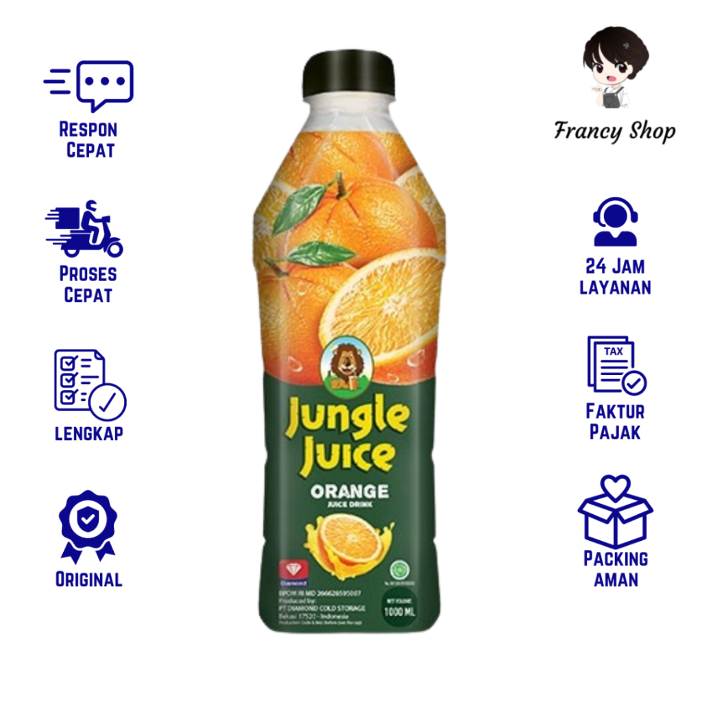 

Jungle Orange Juice 1000 ml Jus Sari Buah Jeruk 1 Liter