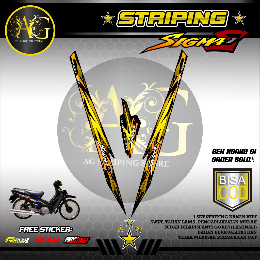 STRIPING YAMAHA SIGMA-STIKER STRIPING YAMAHA SIGMA MOTIF LIST SIMPEL02