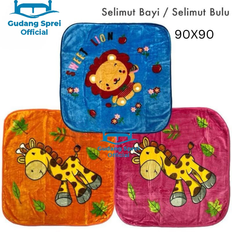 Selimut Double Fleece / Selimut Bayi Hooded/ Selimut Bulu 90X90